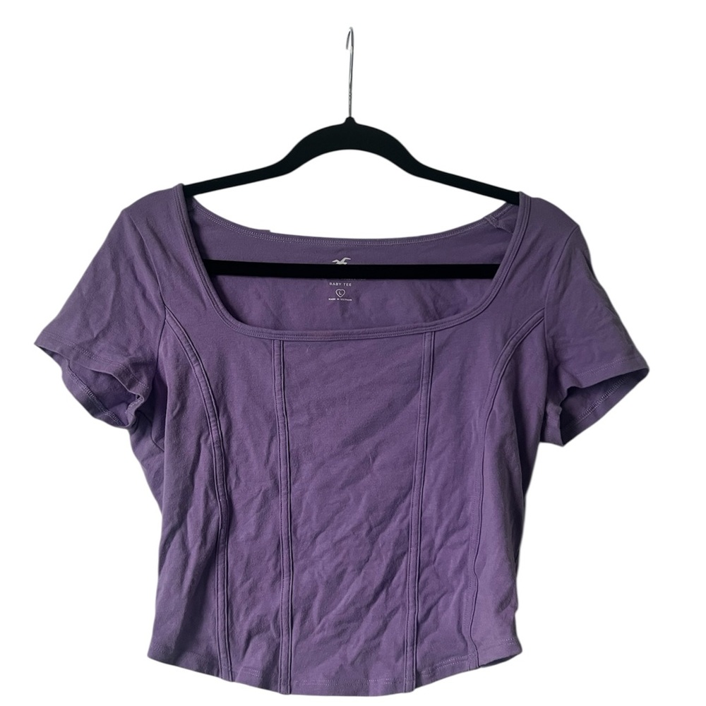 Hollister Women's Purple Short Sleeve Tee